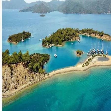 Five Bedroom Living, Triplex With Big Private Garden, Fifty Meters To Sea In Urla, Sleeps Twelve, Three Baths Villa