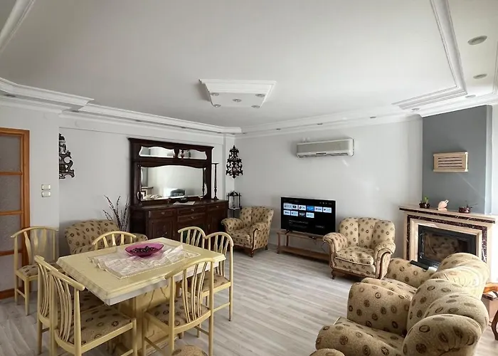 Five Bedroom Living, Triplex With Big Private Garden, Fifty Meters To Sea In Urla, Sleeps Twelve, Three Baths