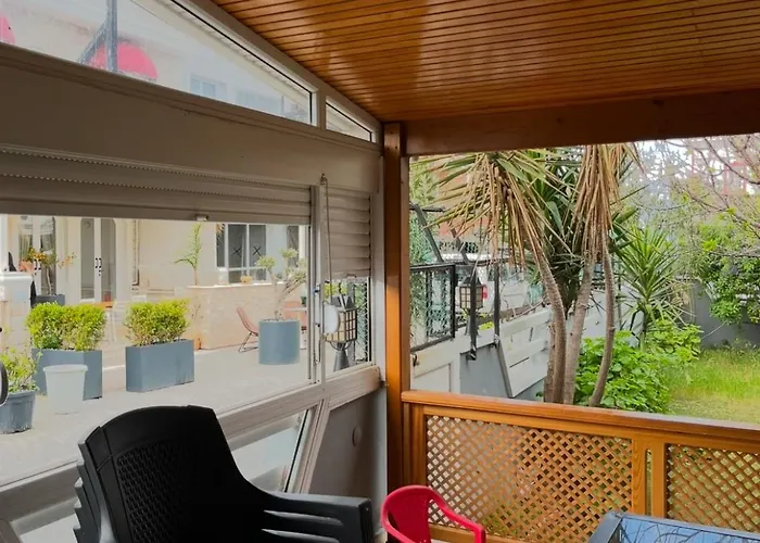 Five Bedroom Living, Triplex With Big Private Garden, Fifty Meters To Sea In Urla, Sleeps Twelve, Three Baths *